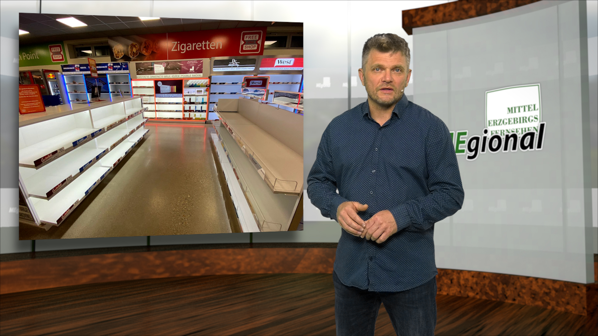 MEgional am 17. Mai 2021 mit leeren Regalen im Nachbarland MEgional am 17. Mai 2021 mit leeren Regalen im Nachbarland