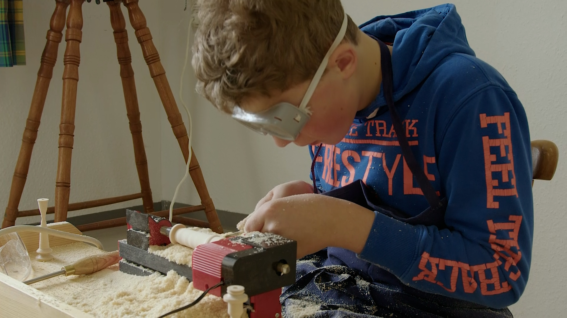 MEgional am 16. Februar 2022 mit dem Drechselkurs in der Baldauf Villa