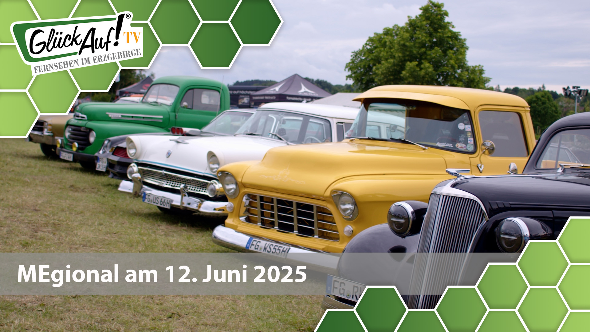 MEgional am 12. Juni 2025 mit einem Einblick ins 8. US-Car Meeting in Freiberg